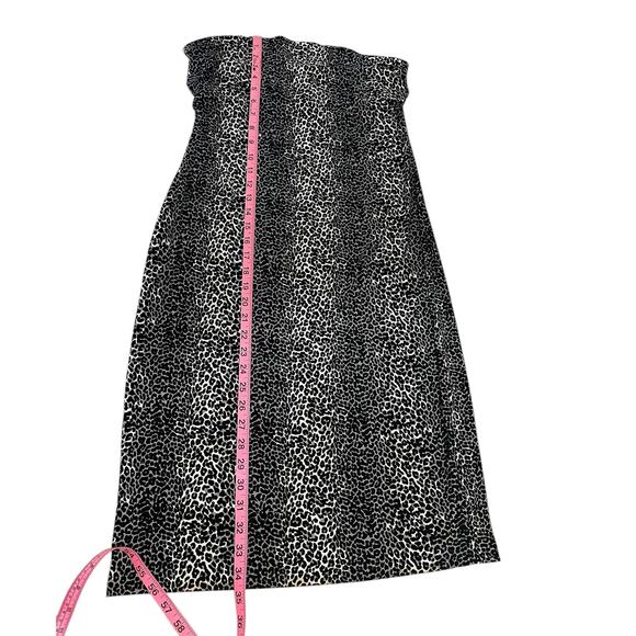 Norma Kamali Strapless Mini Tube Dress Leopard Size Large Neutral Glam Sexy - Picture 9 of 11